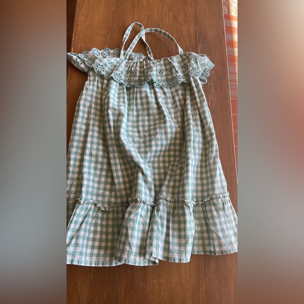 Polo by Ralph Lauren Green and White Dress